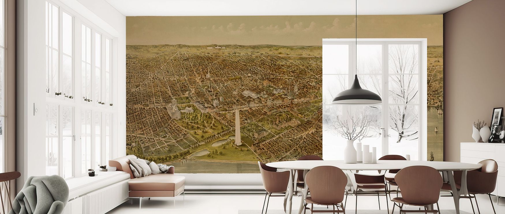 Scenic artistry emerges in tones that feel rich and dramatic. The Washington Views Wallpaper transforms bedrooms into restful retreats, enhancing atmosphere with natural charm. Its mood reflects calmness and majesty together. 