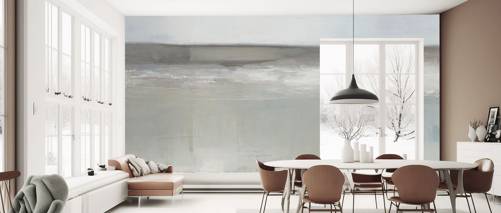 Showcasing the Wave Crest Wallpaper, sweeping brushwork captures the grace of moving tides. The palette blends seafoam with white accents, suggesting continuous flow. Each curve conveys tranquility, turning walls into elegant seascapes. Its refined atmosp