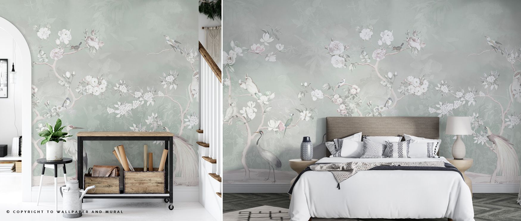 The White Garden Green Wallpaper reveals blossoms that radiate softly against foliage. Each flower contrasts with leafy surroundings, producing harmony across walls. The imagery captures nature’s elegance with spring vitality, filling interiors with fresh