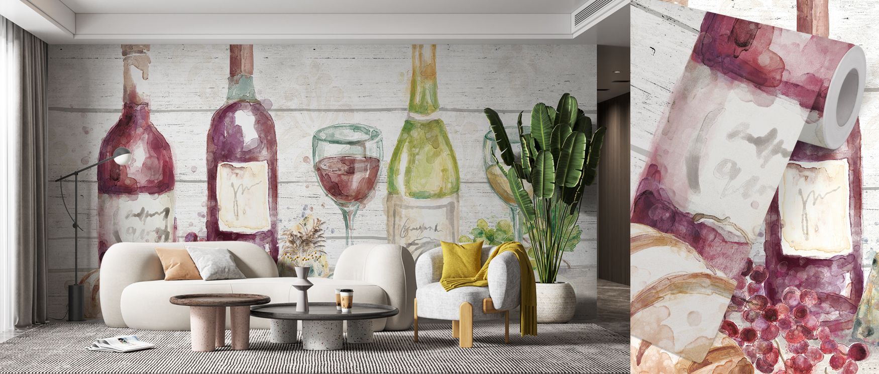 The Wine With That Wallpaper portrays motifs rendered with subtle elegance. Grapes and vines weave across the surface, creating harmony. The imagery suggests refinement and culture, enriching interiors with charm. Its artistry transforms walls into decora