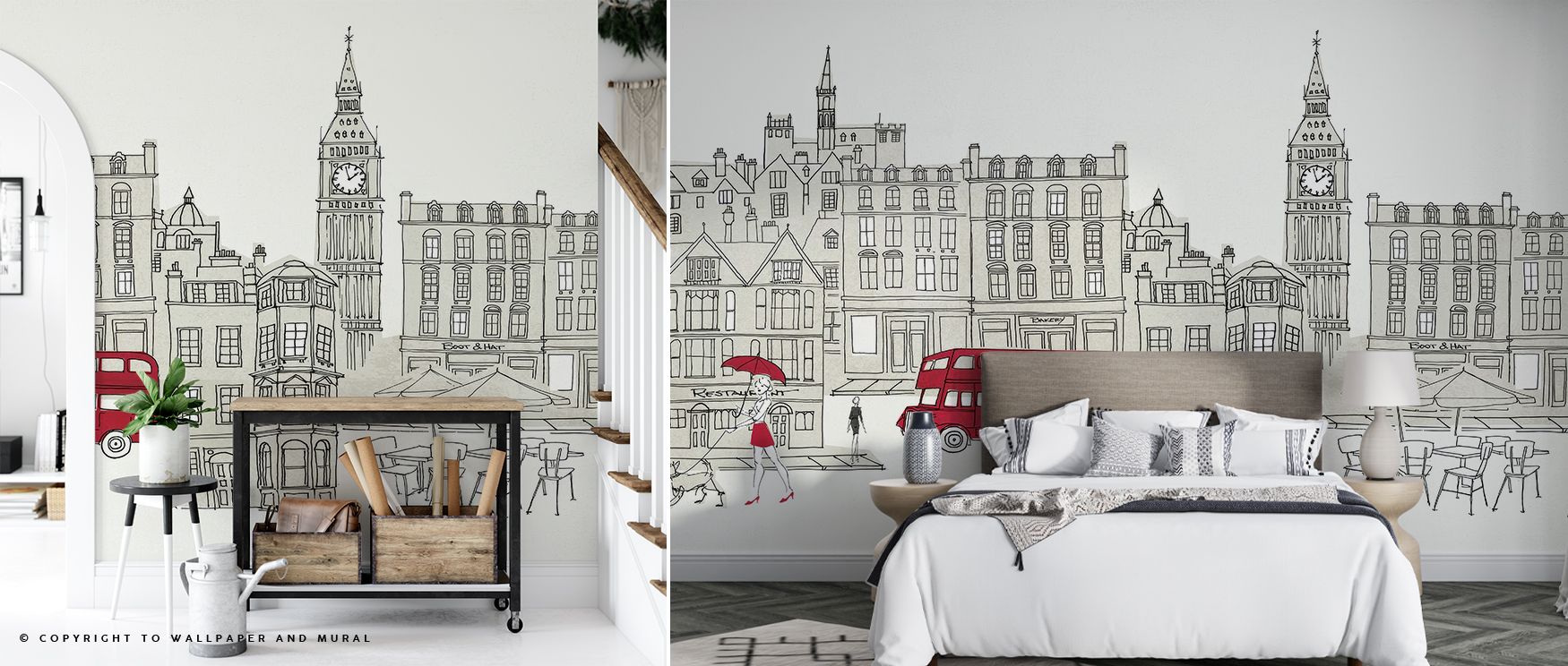 Across the World Cafe London Wallpaper, London’s café culture appears in vibrant tones. Figures and furnishings are rendered with painterly charm, creating atmosphere. Its imagery conveys urban excitement, enriching interiors with artistic energy. This de