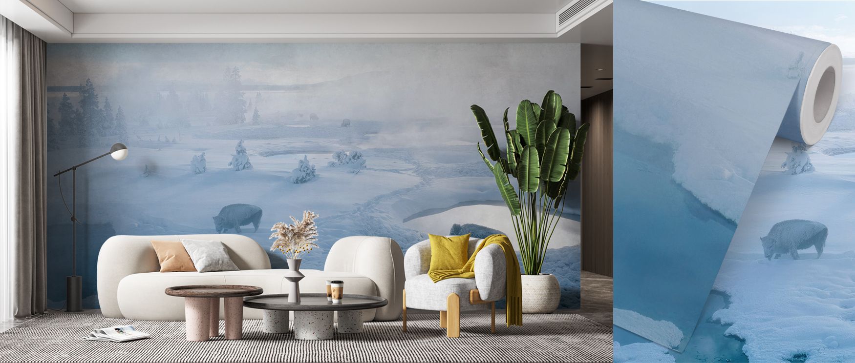 With painterly detail, the Yellowstone Bison Wallpaper depicts iconic wildlife across muted tones. Each figure radiates strength, suggesting calm. The imagery enriches interiors with natural artistry, making walls glow with wild elegance. This design upli