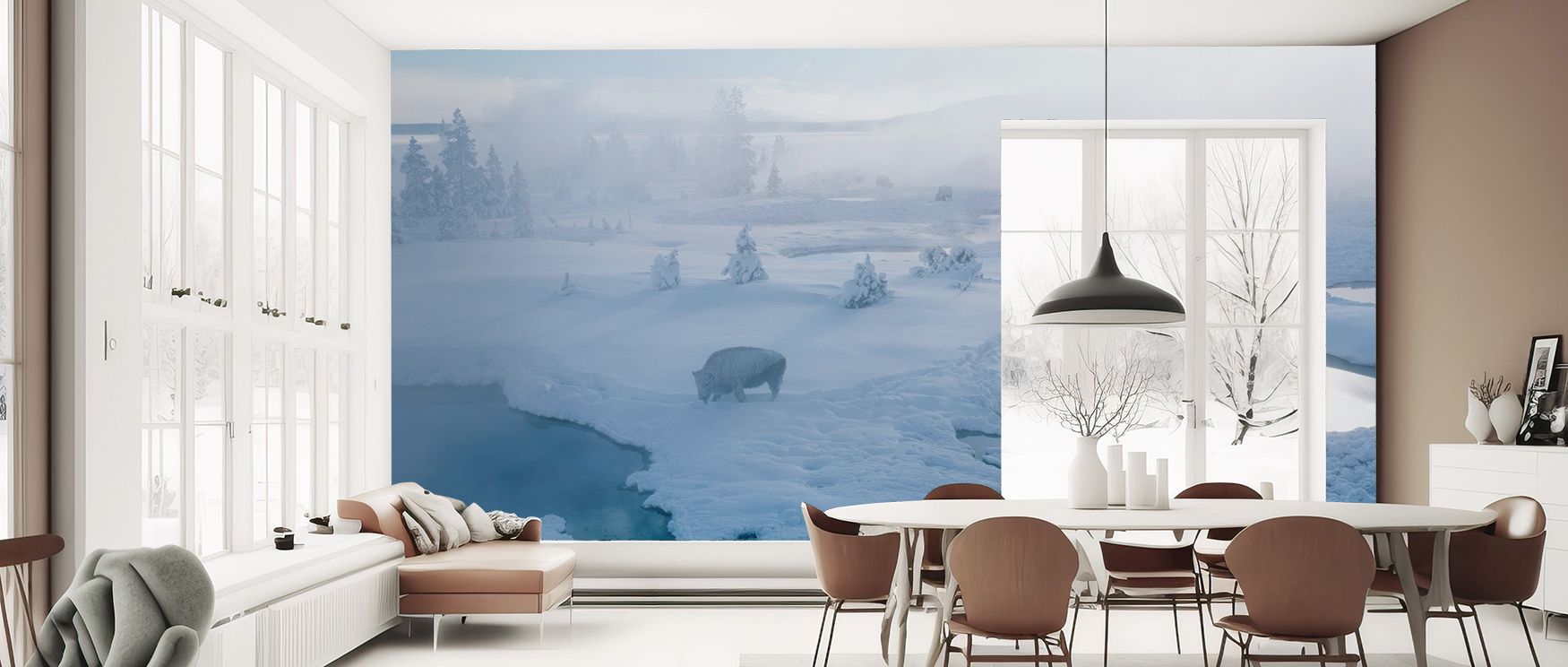 A striking portrayal of the Yellowstone Bison Wallpaper reveals figures painted with strength and subtle grace. Earthy palettes add balance, while plains create rhythm. The imagery celebrates wildlife, enriching interiors with artistry. This wallpaper upl