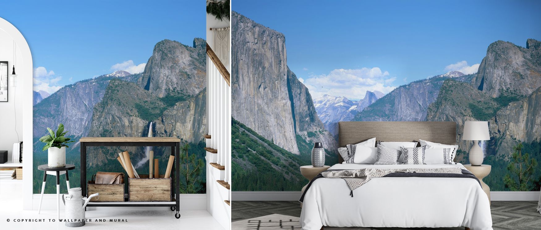 The Yosemite Valley Wallpaper highlights mountains and valleys painted in luminous hues. Each contour suggests balance, radiating grandeur. Its imagery enriches interiors with serenity, turning walls into scenic canvases. This design uplifts offices with 