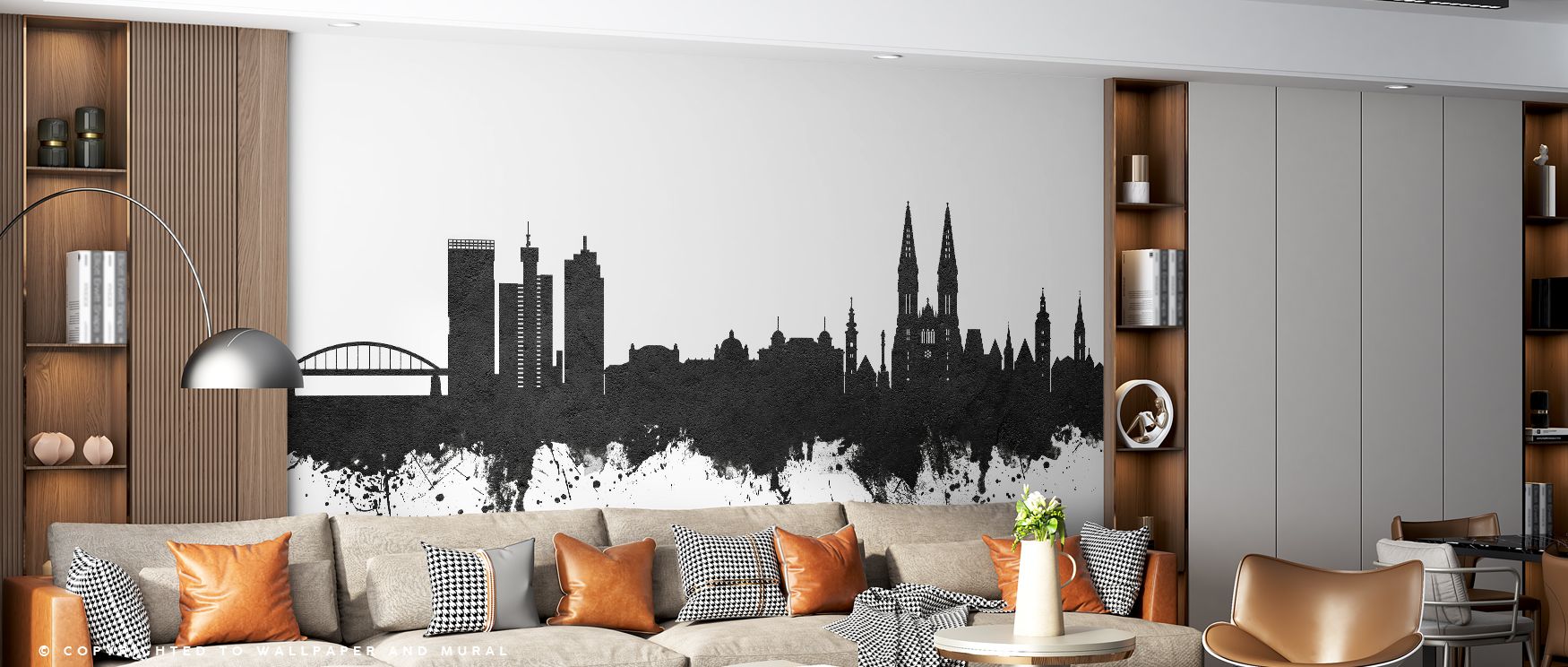 The Zagreb Croatia Skyline Black & White Wallpaper portrays buildings painted with luminous contrast. Monochrome palettes create balance, adding depth. The imagery enriches interiors with sophistication, celebrating heritage. This wallpaper uplifts living