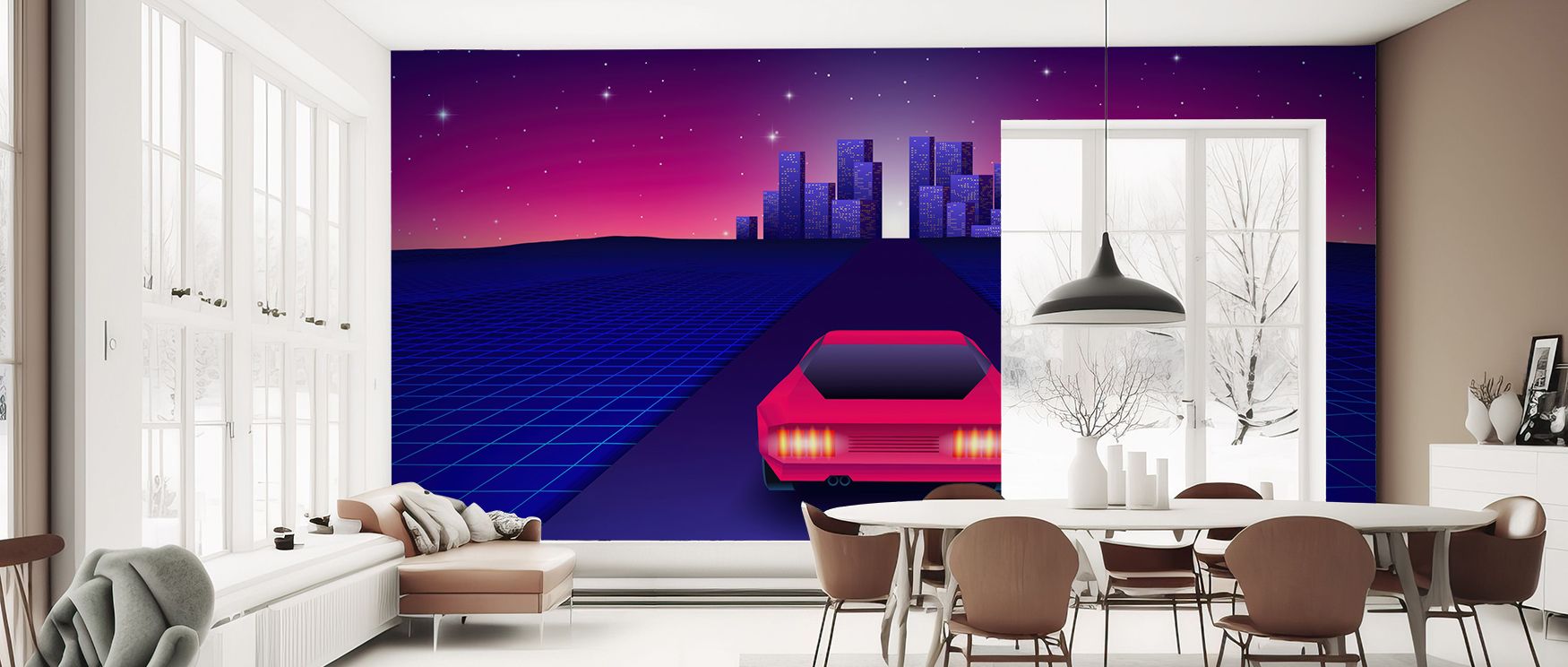 Within the 80s Driving Wallpaper, retro scenes unfold in vivid tones. Each figure suggests nostalgia, enriching interiors with artistry. The imagery uplifts homes with adventure, turning walls into decorative cultural canvases. This design celebrates retr