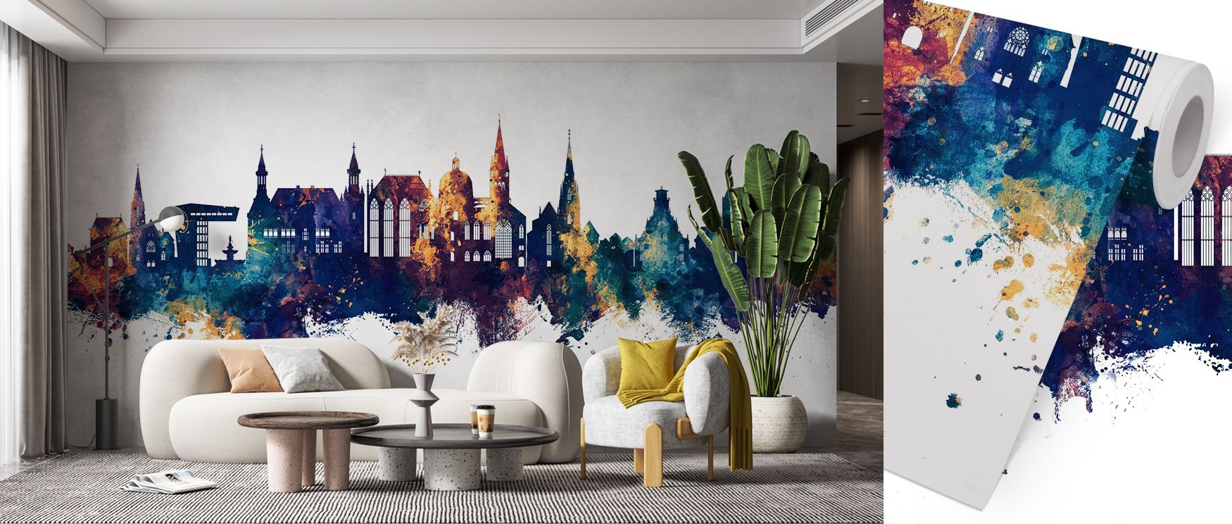 With luminous contrasts, the Aachen Germany Skyline Blue & Bronze Wallpaper captures architecture painted in radiant palettes. Each form resonates with artistry, enriching interiors. The imagery uplifts homes with cultural pride, turning walls into elegan