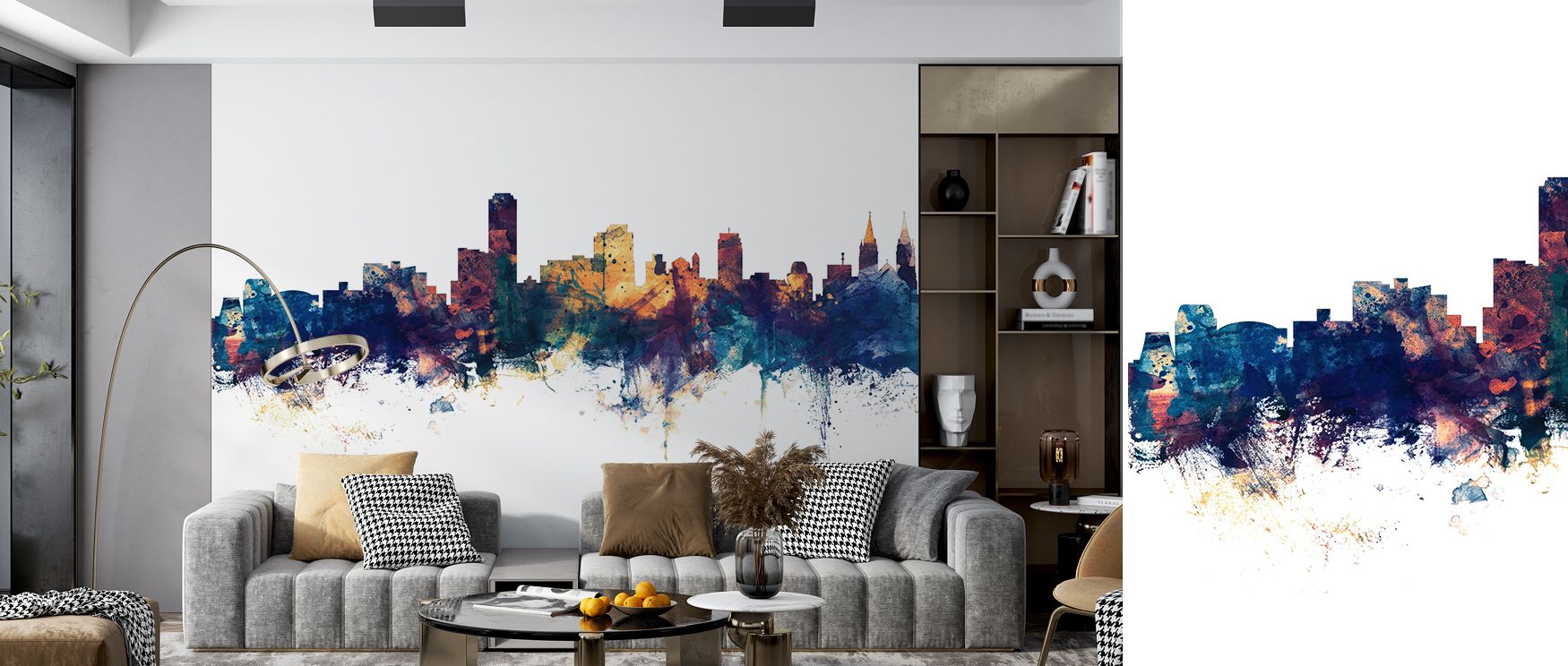 Showcasing luminous artistry, the Adelaide Australia Skyline Blue & Bronze Wallpaper highlights silhouettes glowing with elegance. Each detail enriches interiors with refinement. The imagery uplifts homes with pride, turning walls into decorative cultural