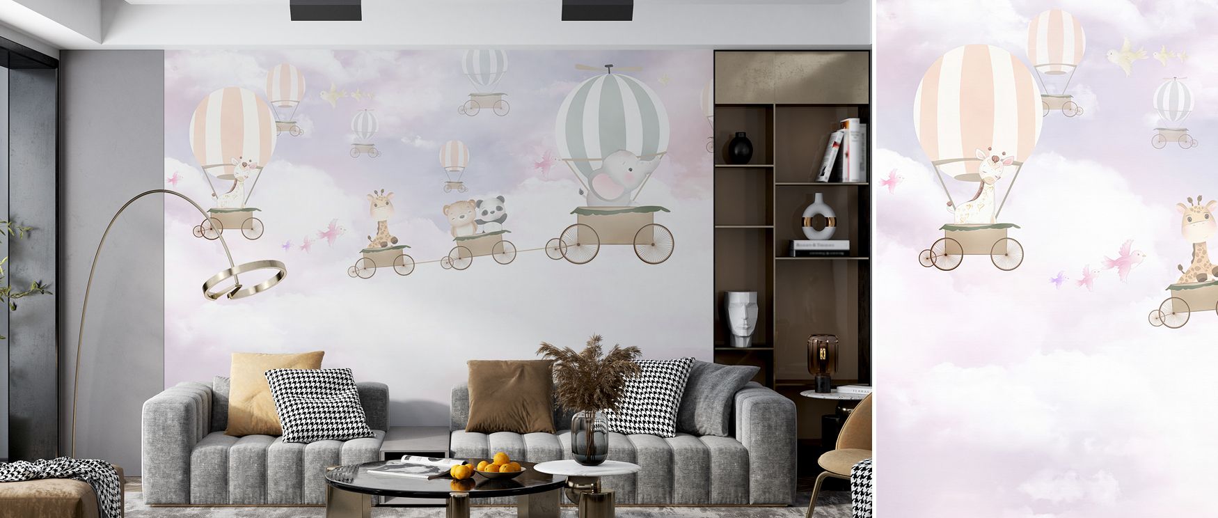 Showcasing whimsical artistry, the Adorable Cloud Adventure Wallpaper highlights clouds painted in soft hues. Each detail conveys delight, enriching interiors with charm. The imagery uplifts children’s bedrooms with imaginative cheer, turning walls into d