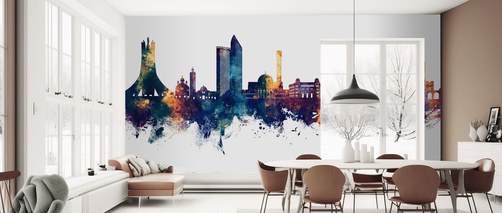Inspired by Adventurous White Wallpaper, the composition carries luminous strength. Striking details evoke bold artistry, transforming walls with confidence. The design inspires imagination and modern beauty, enriching living rooms with elegance and energ