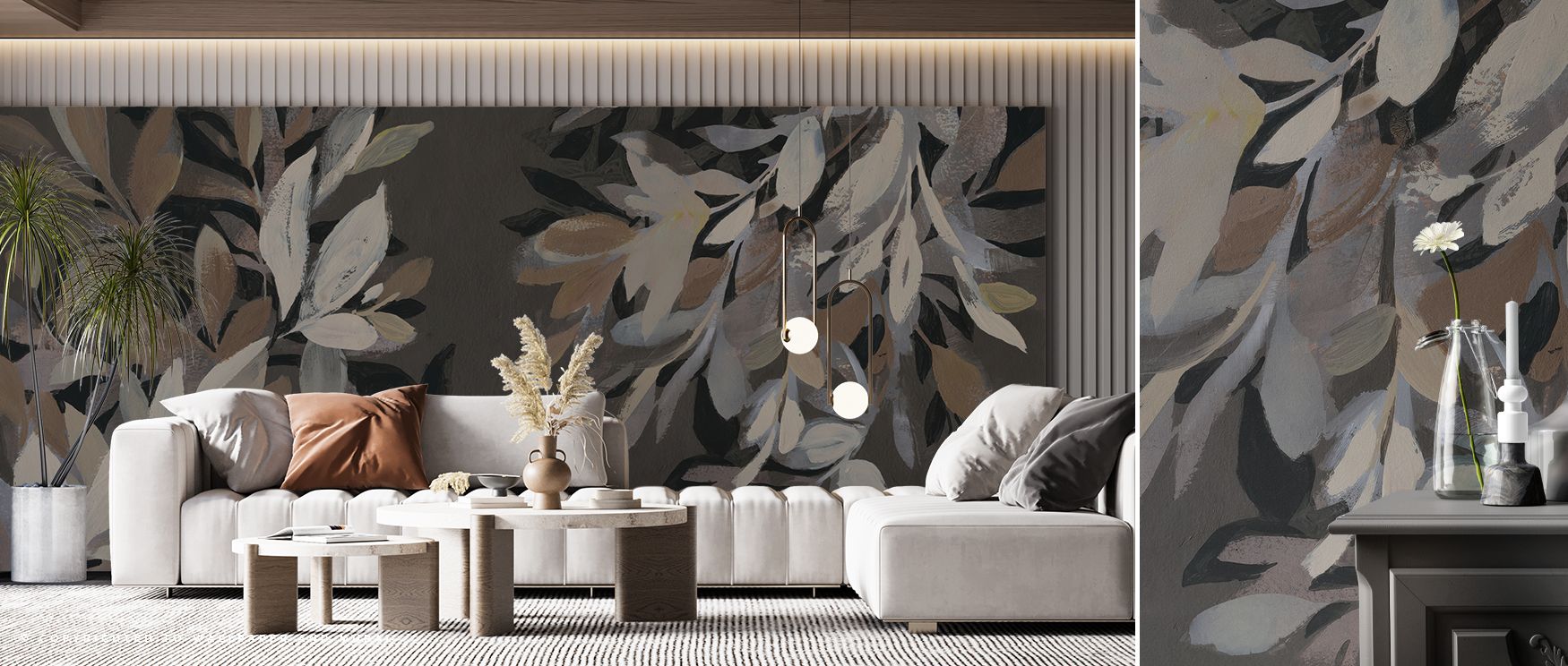 Within the Afternoon Shadows Wallpaper, soft light merges with layered grays, creating patterns that reflect both motion and stillness. Its imagery enriches interiors with harmony, uplifting living rooms where walls radiate rhythm, peace, and an atmospher