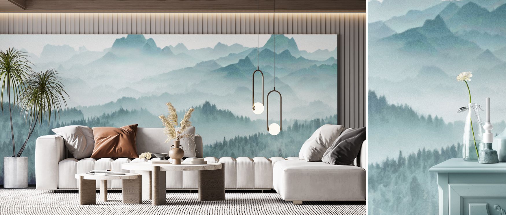 With muted tones and radiant skies, the Amazing View Wallpaper depicts layered hills rolling into distant perspectives. Each element enriches interiors with artistry, uplifting offices with creative tranquility, turning walls into decorative landscapes in