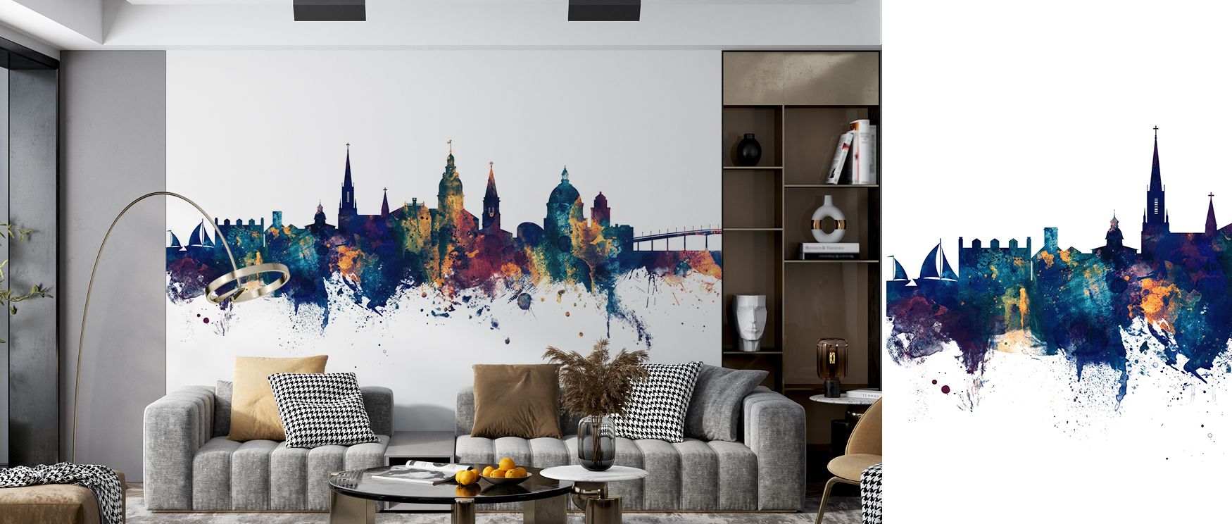 With the Annapolis Maryland Skyline Blue & Bronze Wallpaper, walls become canvases of city-inspired charm. The metallic palette evokes grandeur, while its composition makes it fitting for professional offices or cozy bedrooms alike. 