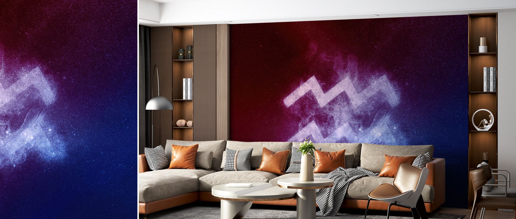 Mystical tones enhance Aquarius Zodiac of Stars Wallpaper, where constellations create balance and elegance. Each element enriches interiors with celestial presence. Walls glow with inspiration, ideal for studies or bedrooms seeking starlit atmosphere.