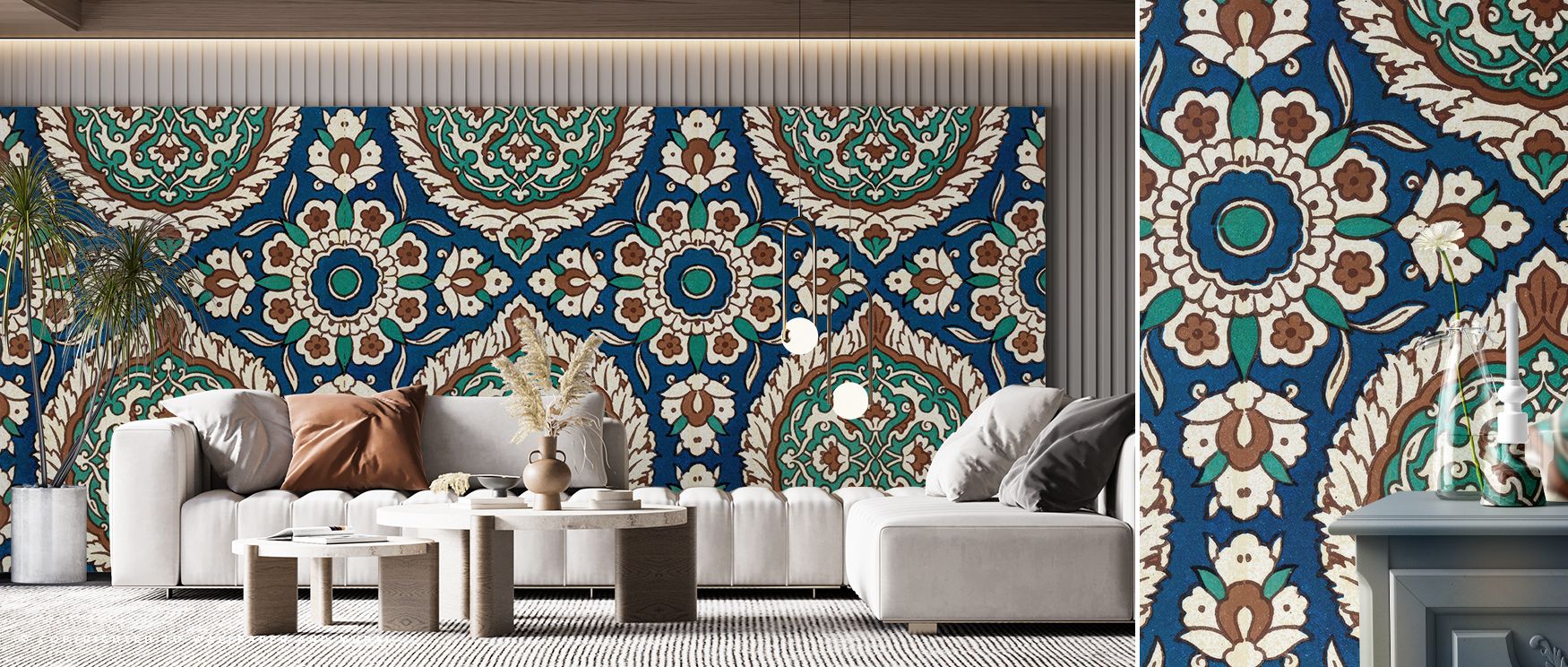 Traditional artistry shapes Arabe Dreams no. 49 Wallpaper, where detailed motifs inspire calm sophistication. The design enriches interiors with rhythm and depth. Bedrooms or living rooms transform into refined retreats filled with elegance.