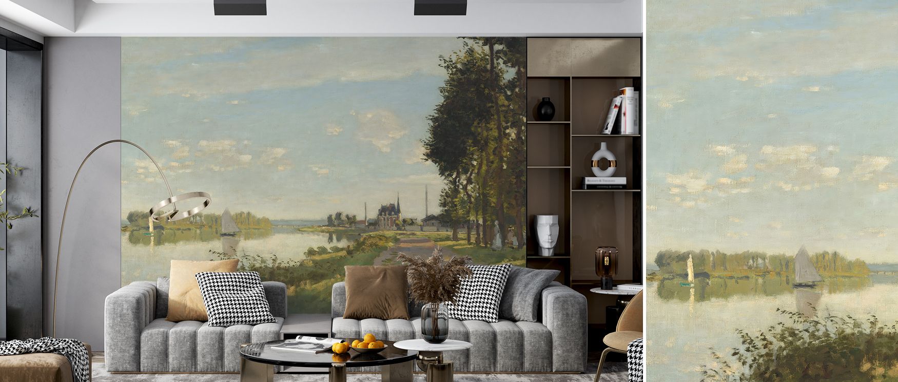 Scenic calm defines Argenteuil Wallpaper, with countryside tones filling interiors with grace. The design radiates charm, uplifting bedrooms or living rooms. Its imagery feels timeless, offering balance and peace indoors.