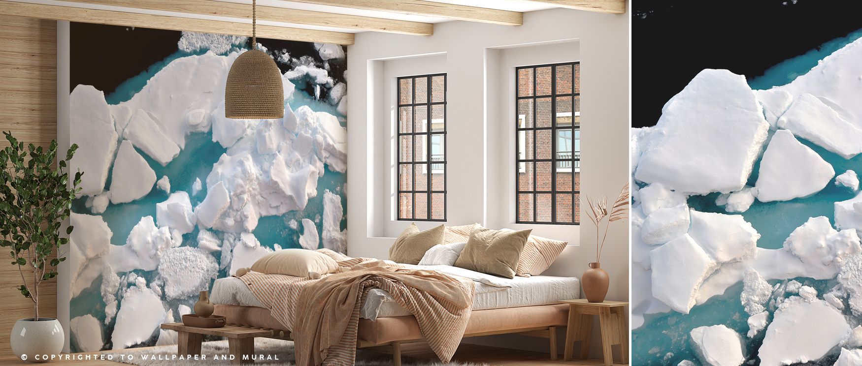 Natural rhythm flows in Arctic Ocean Wallpaper, where water and sky merge in harmony. Each shade conveys tranquility, shaping interiors with balance. Bedrooms or studies glow with refreshing presence, filled with peace.