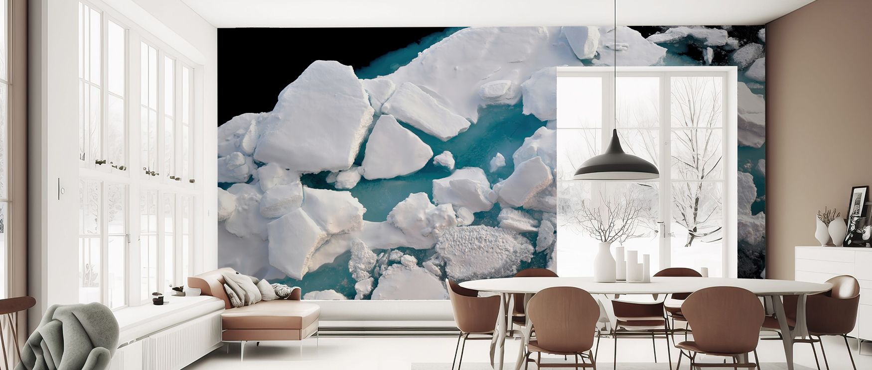 Serene beauty radiates from Arctic Ocean Wallpaper, blending icy horizons with soft skies. Each gradient conveys natural calm, shaping interiors with elegance. Perfect for bedrooms or studies, it uplifts walls with grace.