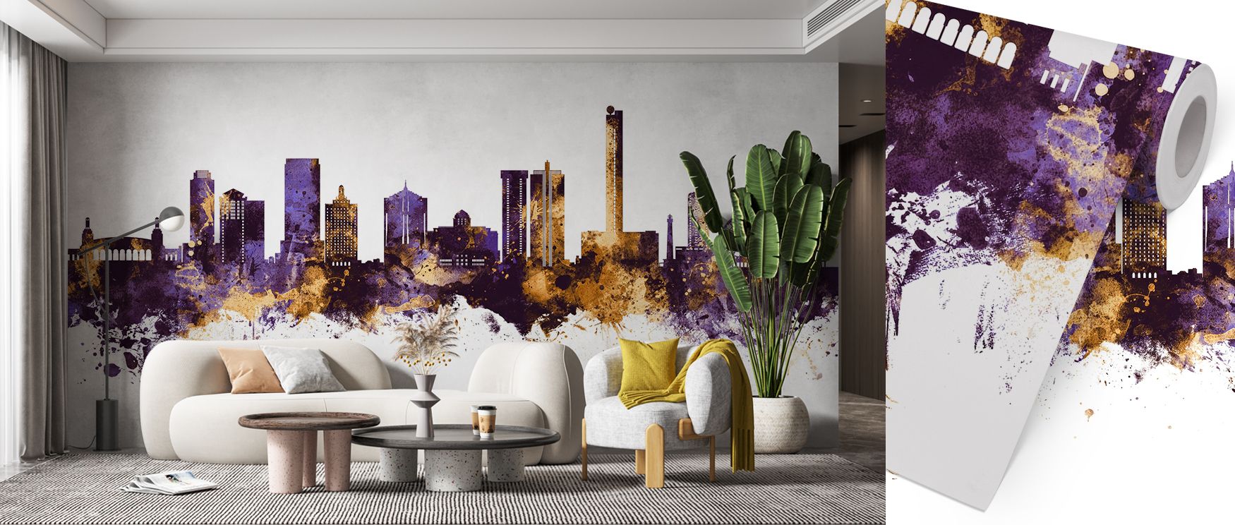 A coastal glow enriches interiors through Atlantic City New Jersey Skyline Purple & Gold Wallpaper, where urban silhouettes are highlighted in radiant tones. Interiors benefit from its artistry, gaining sophistication. Bedrooms or living rooms shine with 