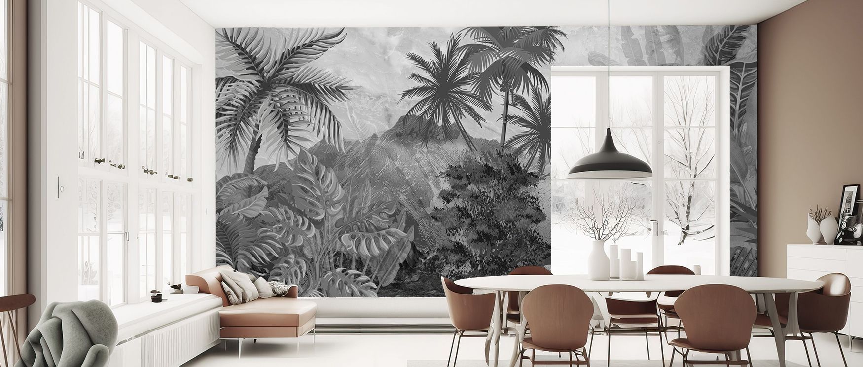 Detailed sketches highlight Banana Trees Sketching Wallpaper, where motifs reflect tropical rhythm. Each line conveys balance, shaping interiors with elegance. Bedrooms or offices transform into calming retreats, filled with artistry and charm that celebr