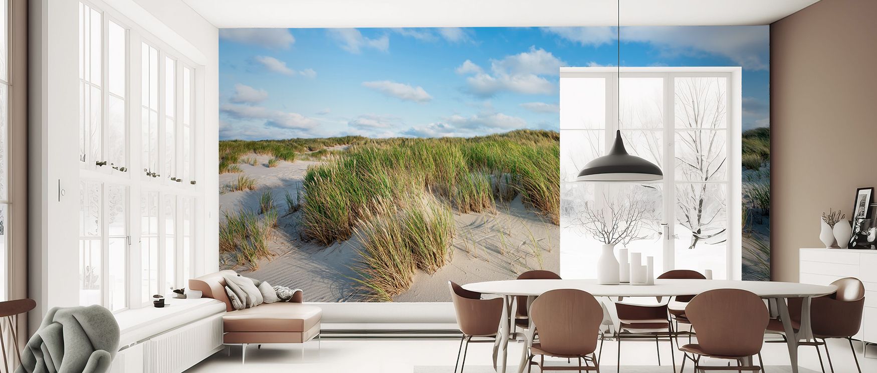 Layers of serenity appear within Beach Dunes Wallpaper, where sandy hues glow softly. Interiors feel restful and bright, uplifted by its natural beauty. Living rooms or bedrooms glow with balance, enriched with calm charm. 