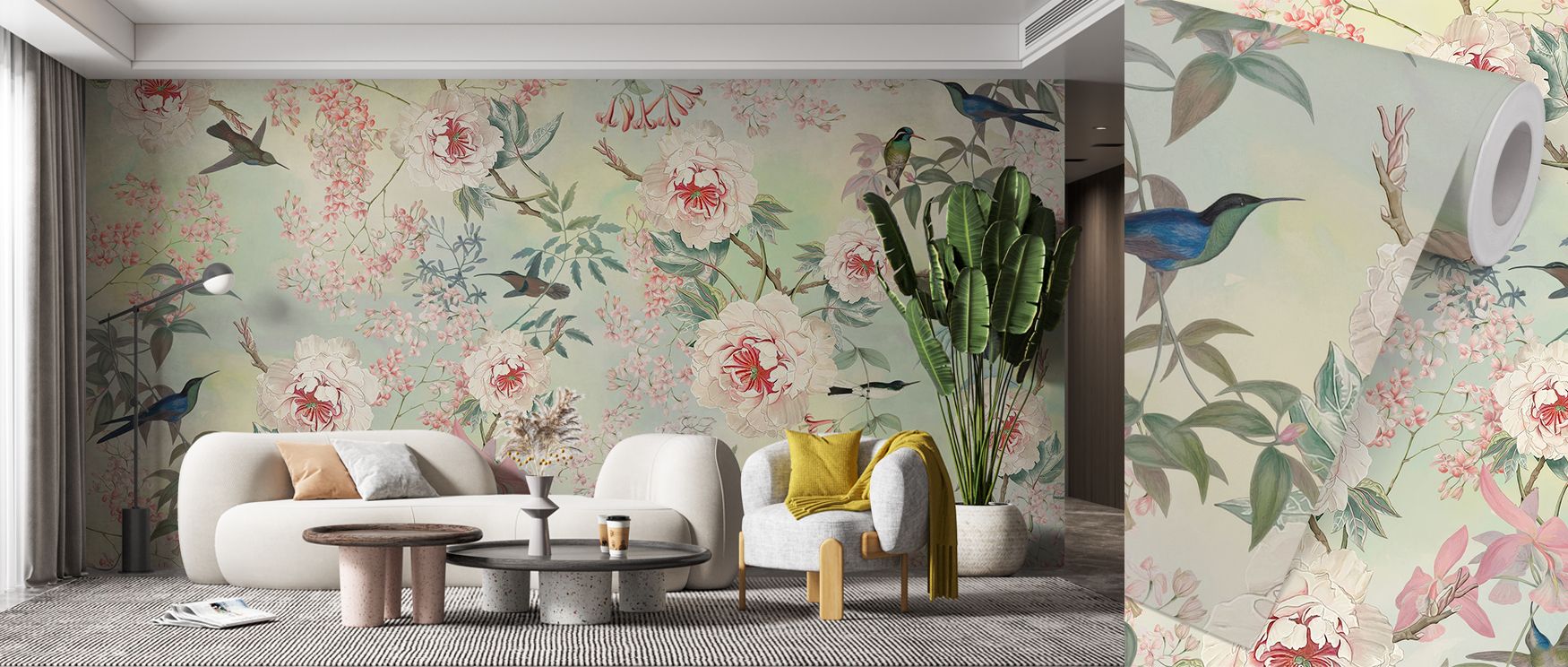 Natural detail thrives in Birds Delight Wallpaper, where illustrations radiate timeless elegance. Interiors become luminous retreats of calm sophistication, filled with refined character. Bedrooms or studies glow with charm, enriched by its artistry. 