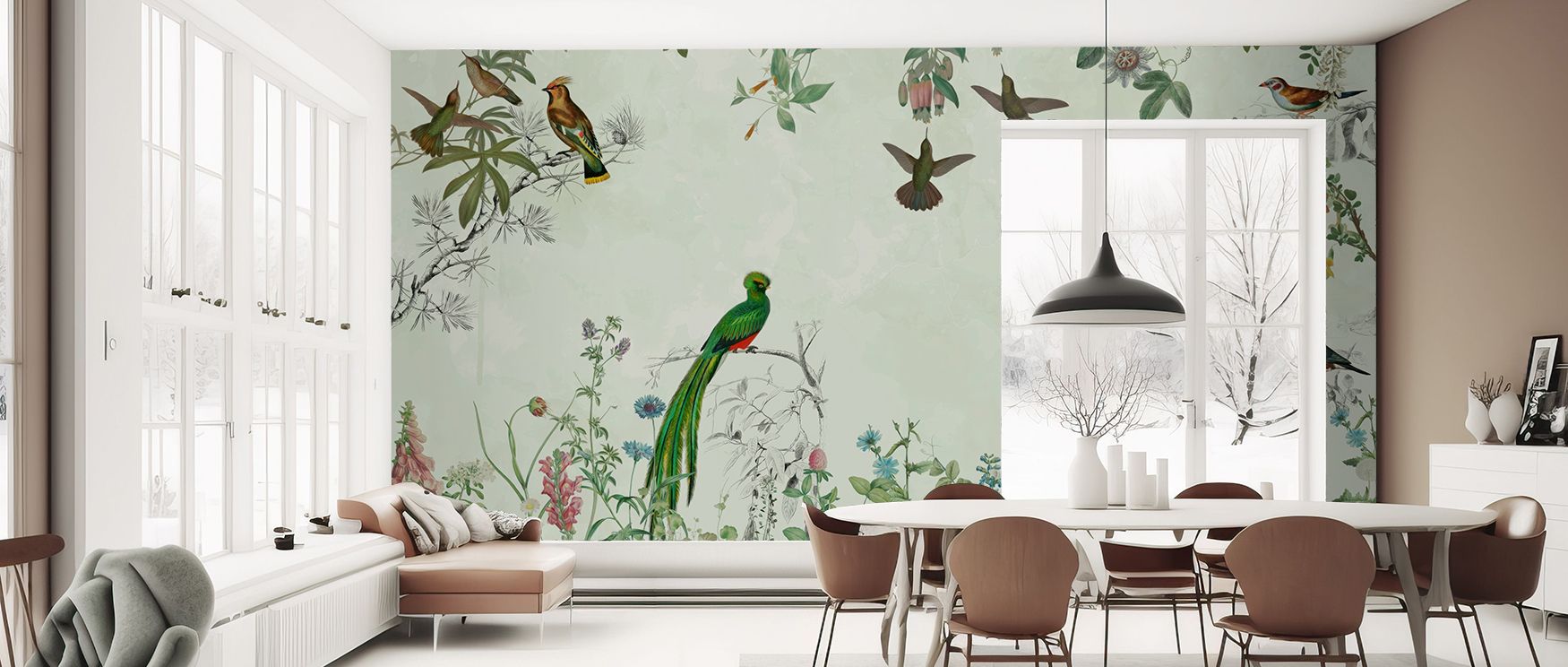 Calm artistry glows in the details of Birds Garden Wallpaper, shaping interiors with balance. Its tones radiate refinement, filling walls with charm. Living rooms or bedrooms benefit from its natural atmosphere, enriched by elegance. 