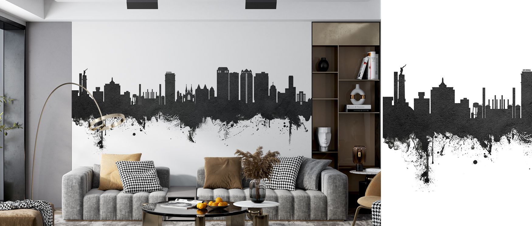 Refined architecture glows with charm, filling interiors with balance and calm. Birmingham Alabama Skyline Black & White Wallpaper offers sophistication that adapts easily to modern or traditional décor. Bedrooms or offices become luminous sanctuaries enr