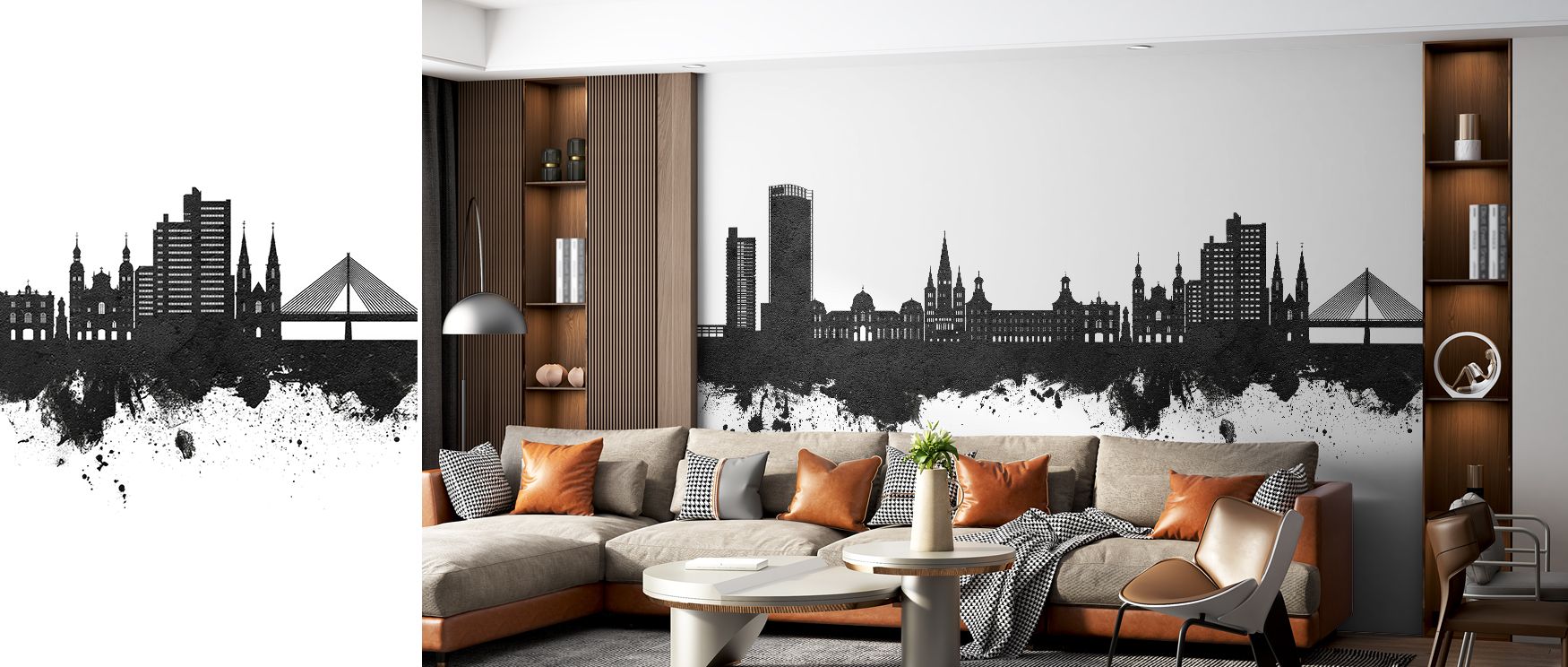 The Bonn Skyline Black & White Wallpaper captures culture in every detail, where iconic imagery unfolds gracefully. Its monochrome tones enrich offices, bedrooms, or living spaces with timeless beauty, creating sophisticated backdrops filled with charm.