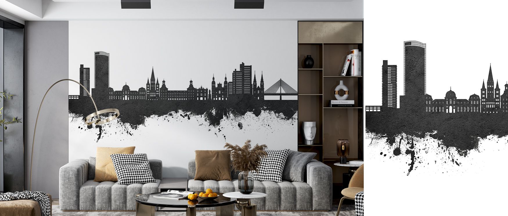 The Bonn Skyline Black & White Wallpaper celebrates architecture with iconic detail, turning walls into cultured features. Perfect for bedrooms, offices, or living areas, it adds elegance and refinement with timeless black-and-white charm.