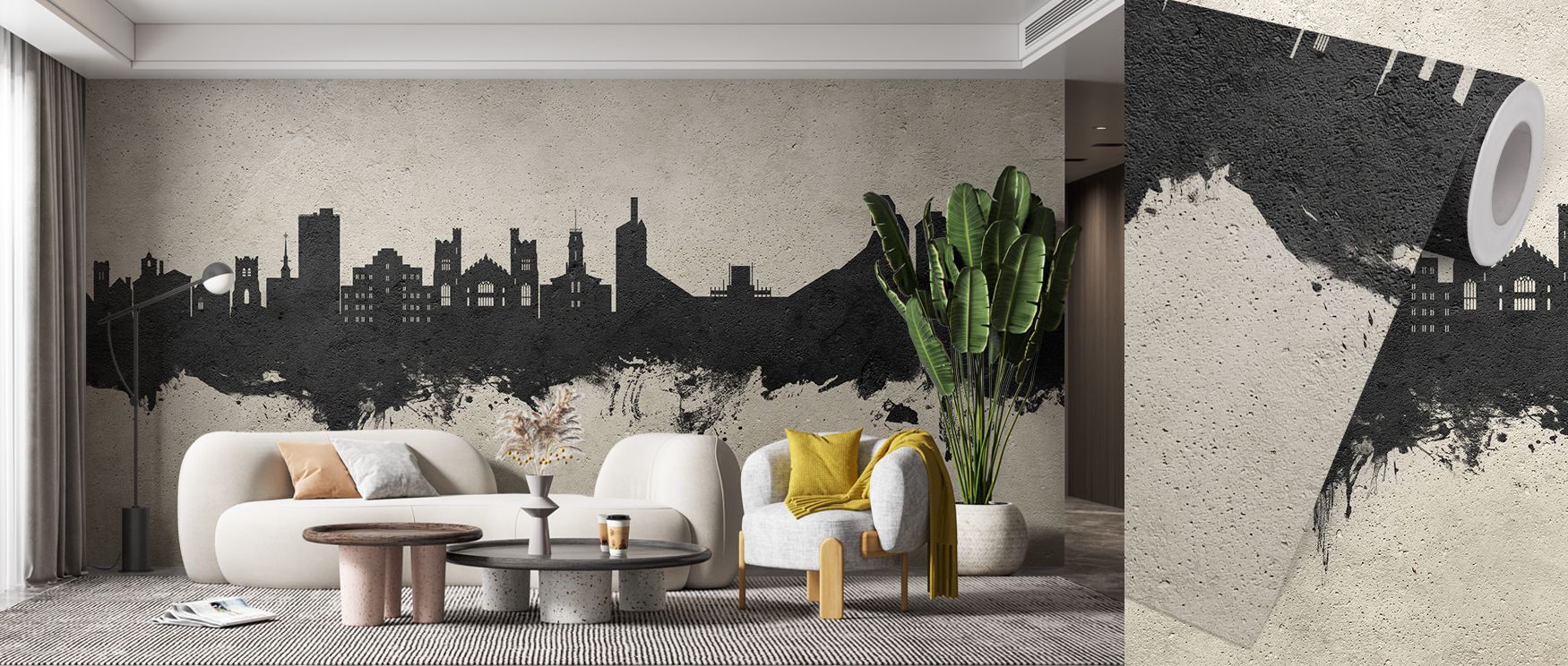 The Boulder Colorado Skyline Concrete Wallpaper celebrates architecture through raw detailing, where silhouettes unfold in striking contrast. Its design transforms offices, lofts, or living rooms into bold industrial sanctuaries enriched with decorative u