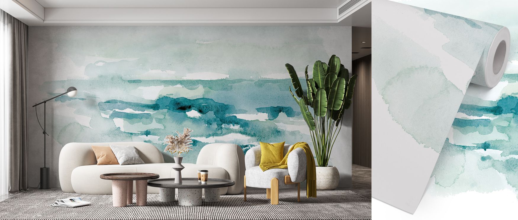 Timeless serenity shines in the Breezy Times Wallpaper, where natural forms move in delicate rhythm. Its design enriches bedrooms, offices, or living areas, offering calm interiors with subtle sophistication and peaceful charm.