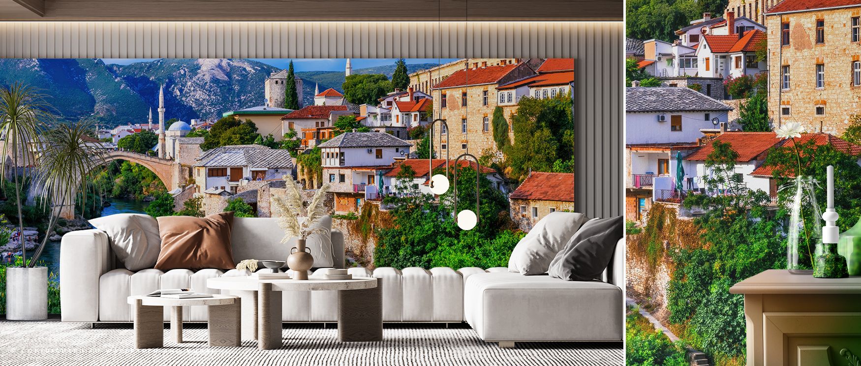 Historical brilliance shines in the Bridge of Mostar Wallpaper, where iconic imagery enriches interiors with elegance. Perfect for bedrooms, offices, or living rooms, it adds sophistication and cultural pride to walls, celebrating artistry and heritage.