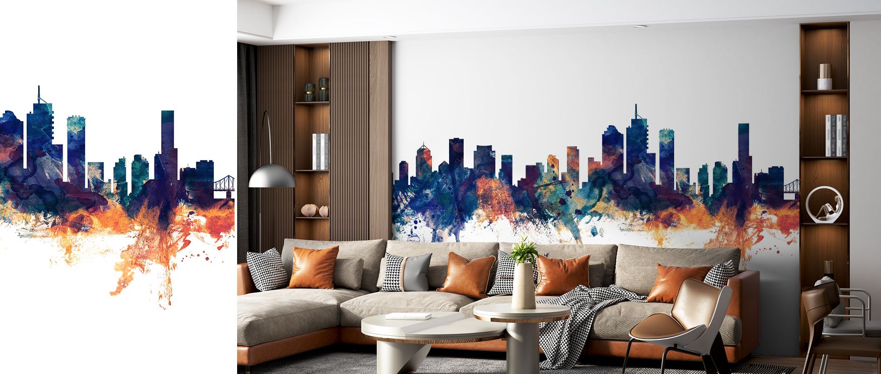 Cultural artistry defines the Brisbane Australia Skyline Blue & Bronze Wallpaper, where refined tones capture the city’s spirit. Its imagery transforms bedrooms, offices, or living rooms into sophisticated interiors enriched with luminous artistry and urb