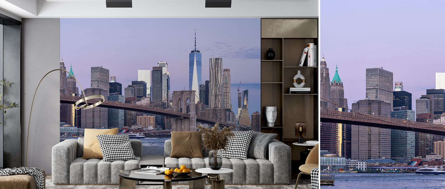 The Brooklyn Bridge Au Naturale Wallpaper enhances décor with cultural character, where historical imagery unfolds with precision. Its design adds elegance to bedrooms, offices, or living rooms, creating refined interiors filled with heritage and charm.