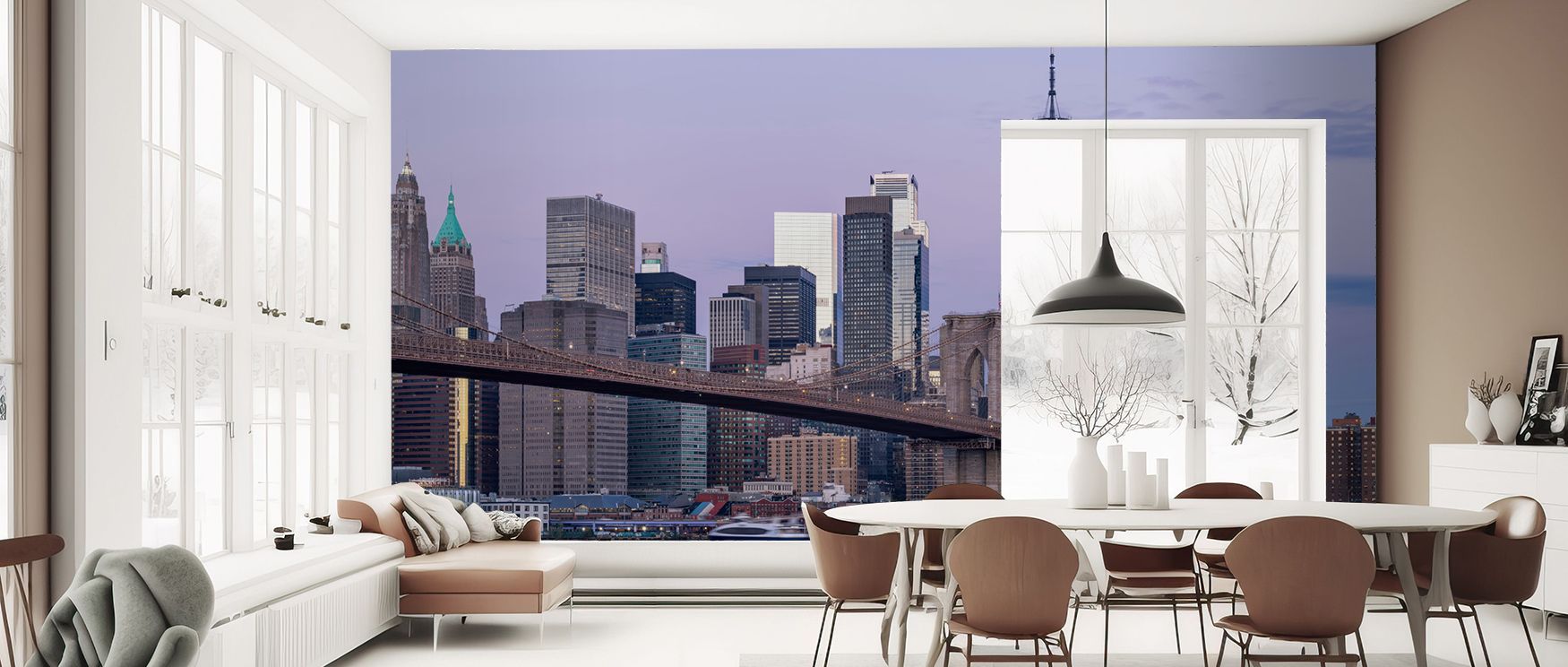 Artistic refinement defines the Brooklyn Bridge Au Naturale Wallpaper, where structural imagery adds balance and grace. Its design enriches bedrooms, offices, or living rooms, offering timeless charm and sophistication with urban elegance.