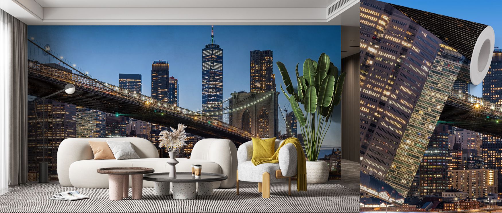 Across Brooklyn Bridge at Dusk Wallpaper, architecture and atmosphere unite in dramatic presence. The bridge anchors the view, while sunset hues soften its strength with calm transitions. Its artistry builds mood that balances elegance and history. Suitab