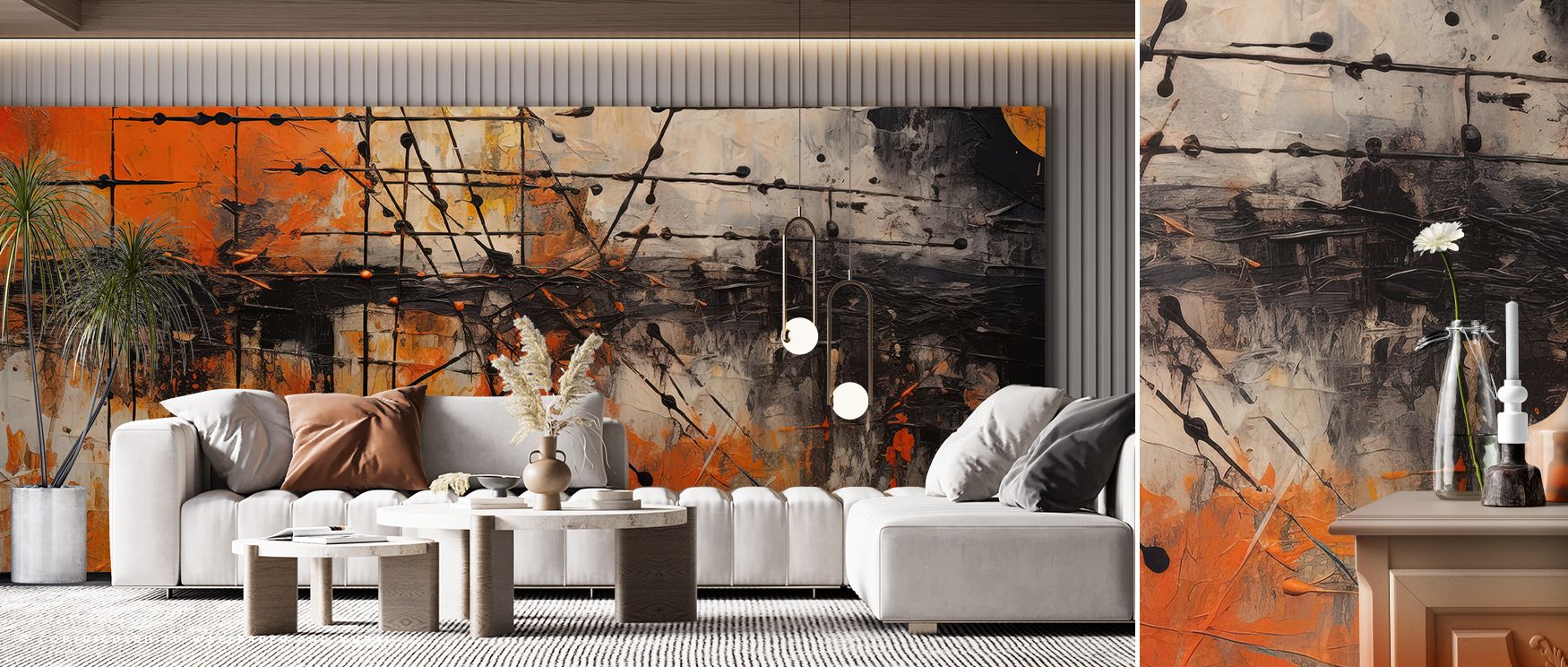 Burning Sky Wallpaper embodies the elegance of dusk, carrying waves of fiery hues across walls with layers of depth, transforming bedrooms, living rooms, or offices into environments filled with natural inspiration, warmth, and dramatic charm that feel ti