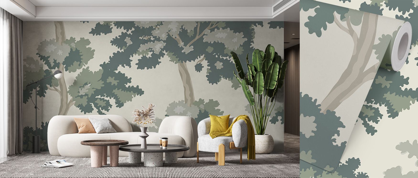 Natural elegance flows across Camouflage Trees Wallpaper, where branches shape refined compositions, offering bedrooms, offices, or living rooms walls filled with balance, subtle drama, and calm inspired by woodland artistry. 
