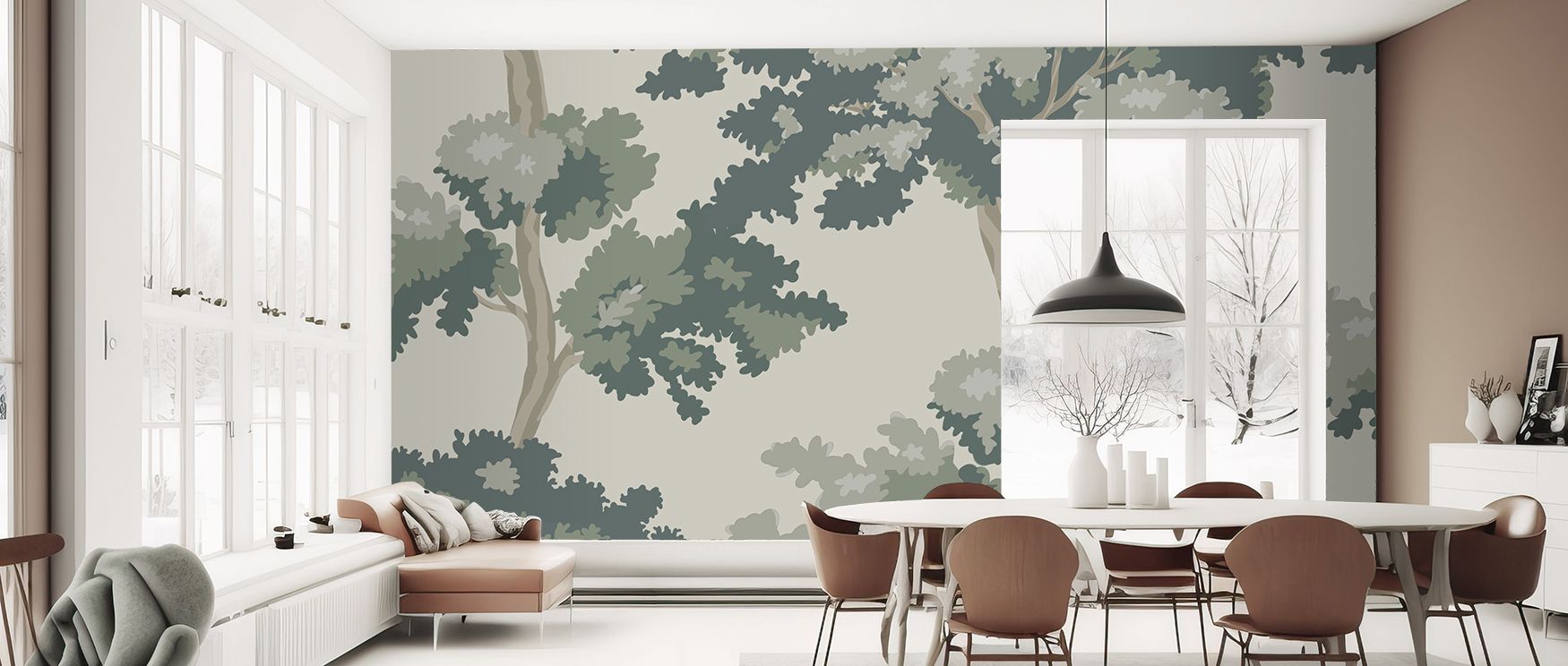 Camouflage Trees Wallpaper layers natural imagery into refined backdrops, creating bedrooms, offices, or living rooms enriched with harmony, tranquility, and subtle texture that reflects beauty of the forest. 