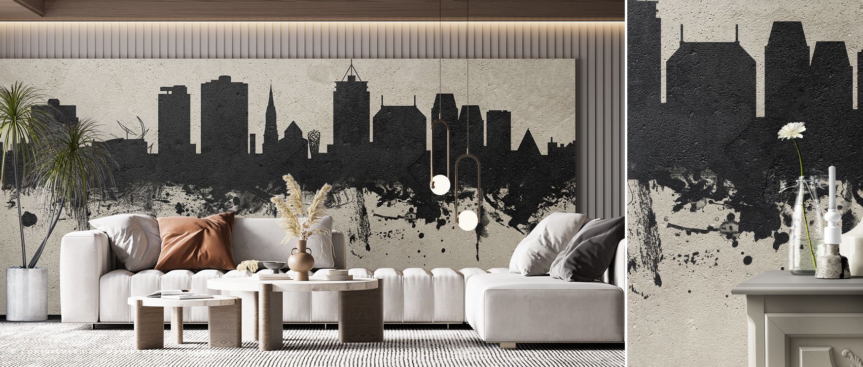 Concrete tones enrich Christchurch New Zealand Skyline Concrete Wallpaper, layering raw surfaces with architectural charm, transforming living rooms, offices, or lofts into bold interiors that celebrate industrial grit and cultural elegance. 