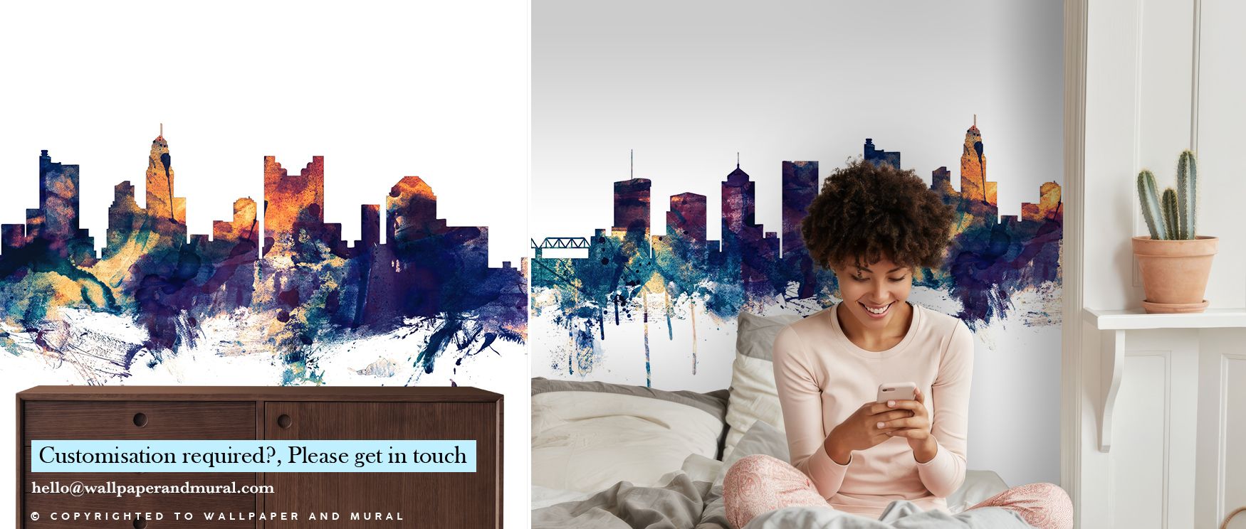 Urban artistry shines in Columbus Ohio Skyline Blue & Bronze Wallpaper, surrounding bedrooms, offices, or living rooms with luminous refinement, cultural depth, and timeless beauty inspired by skyline silhouettes. 
