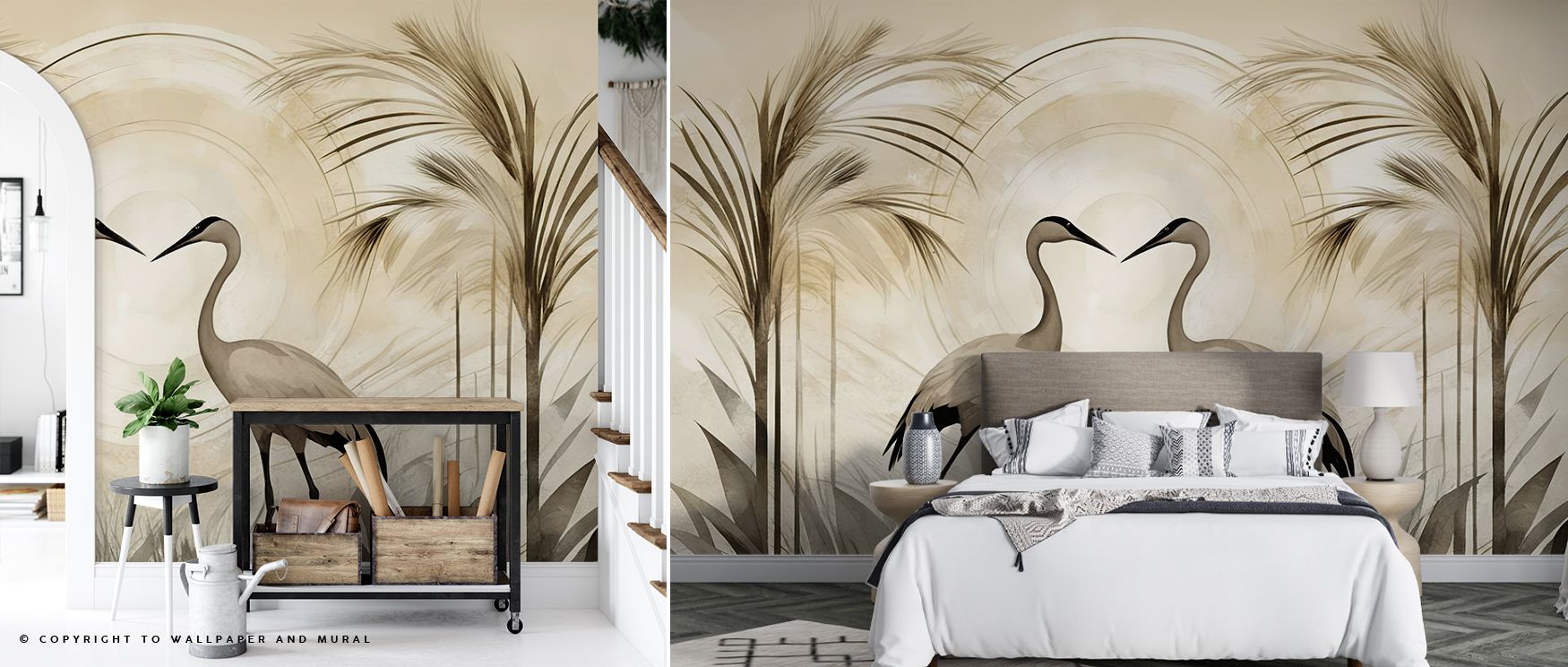 Harmony defines Cranes at Sunset Yellow Wallpaper, as birds in flight echo themes of peace. The golden tones bring softness, while their movement enhances dynamism. This layered effect captures both serenity and strength. Perfect for bedrooms, offices, or