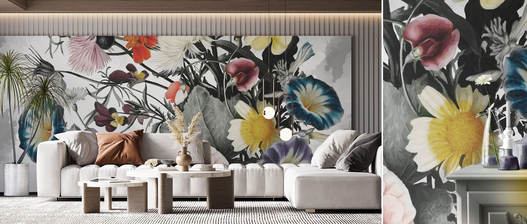 Through delicate bouquets, Crisp Bouquet Wallpaper conveys inspiration, each arrangement crafted with attention to flow and harmony. The mood feels organic and natural, shaped by blossoms that bring both intimacy and lightness. It remains timeless in appe