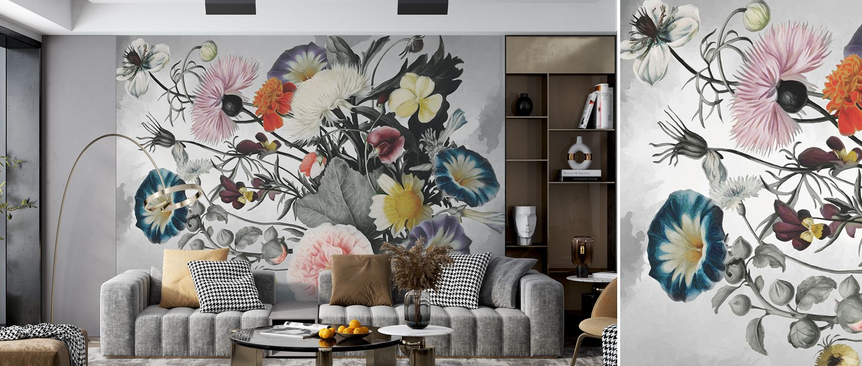Crisp Bouquet Wallpaper reflects the timeless beauty of flowers, where blossoms in bloom extend across walls with balanced flow. The imagery feels vivid yet tender, offering tranquility enriched by charm. Its fresh mood brightens interiors with delicate p