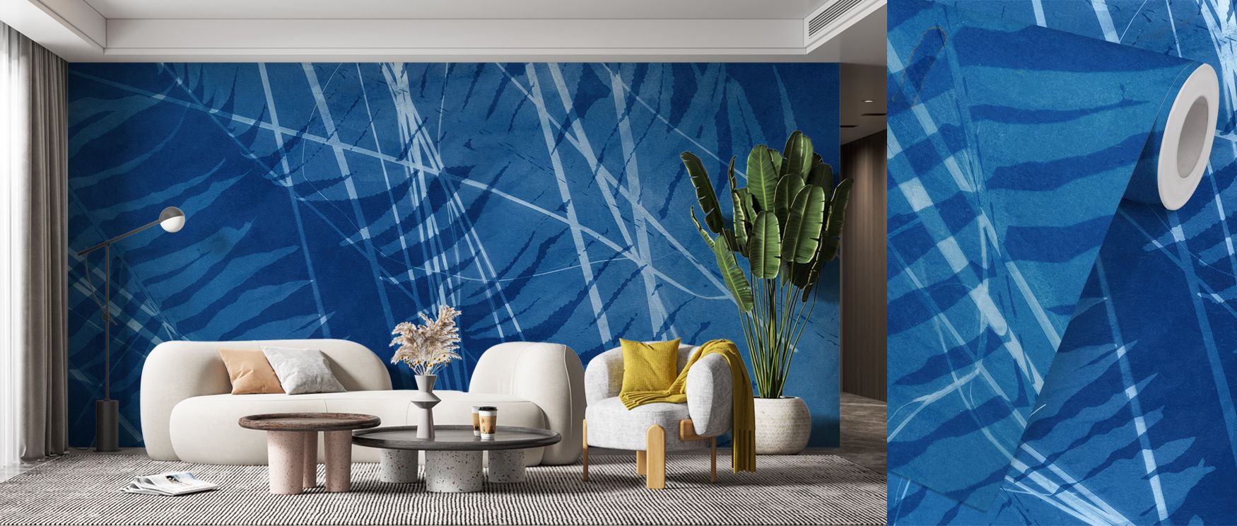 Depth and clarity combine in Cyanotype Lines Wallpaper, where abstract tones reflect artistry. The design flows with visual rhythm, offering spaces calmness and strength. Ideal for living rooms, offices, or bedrooms, it transforms walls into contemporary 