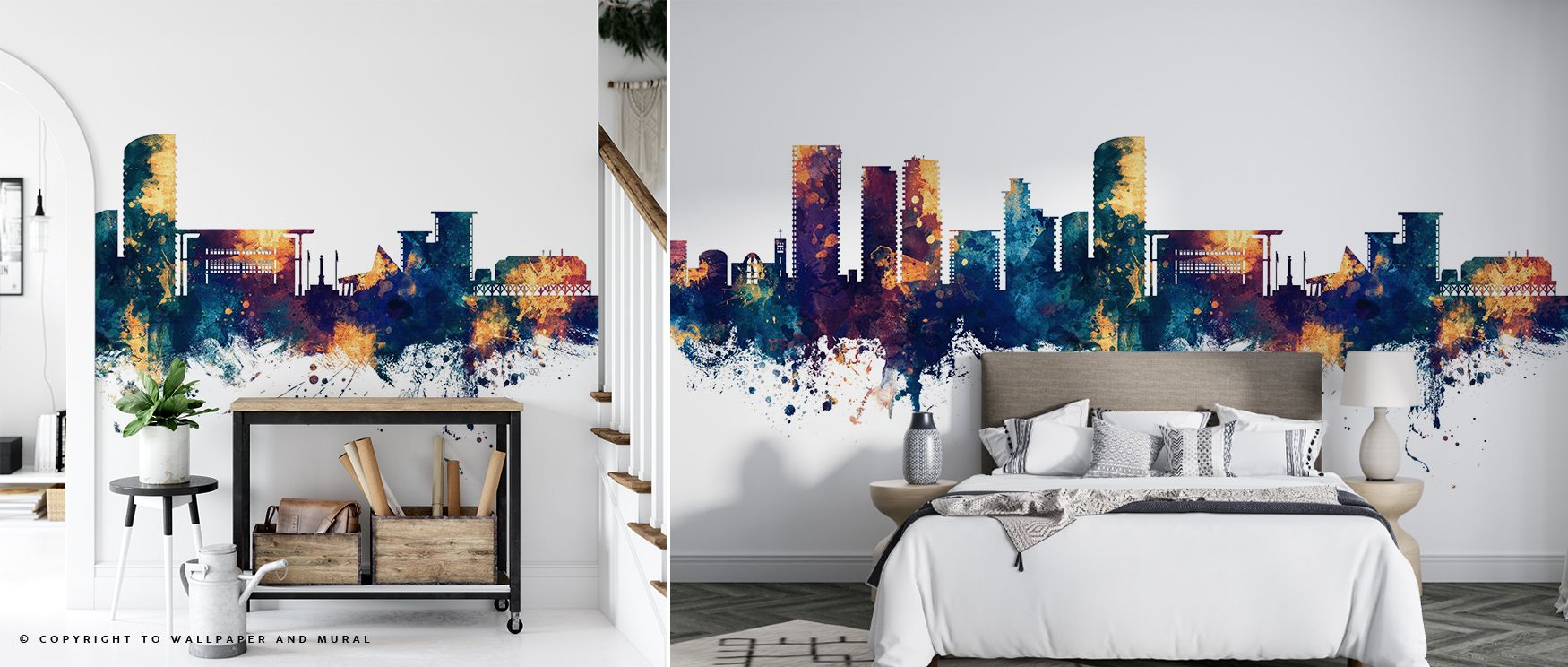 With radiant tones, Darwin Australia Skyline Blue & Bronze Wallpaper reflects city legacy through bold artistry. Its design enriches walls with balance, making offices, bedrooms, or living rooms cultural spaces of refinement and pride. 