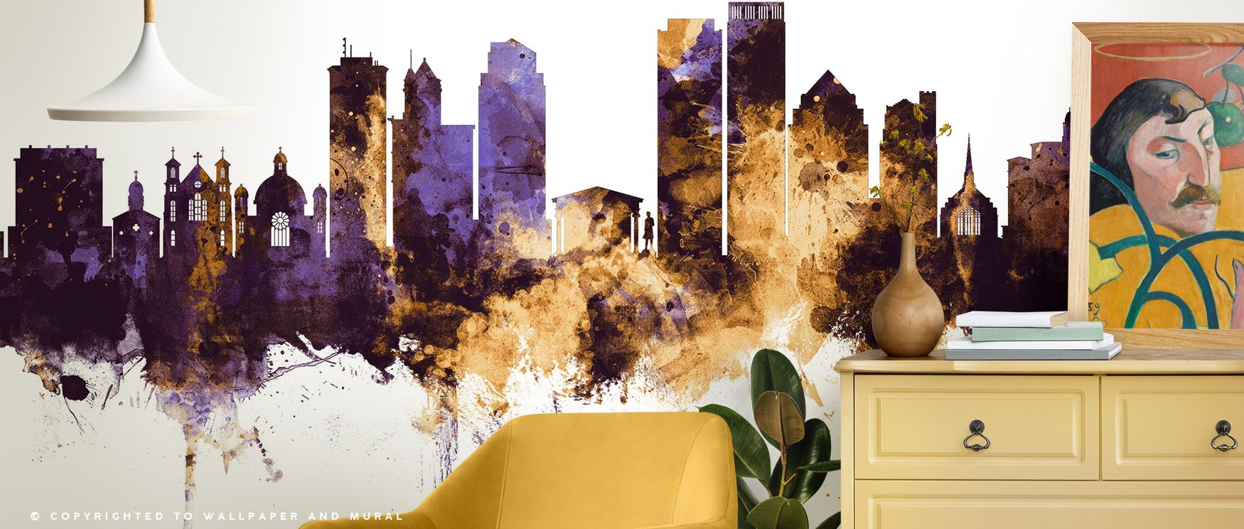 Deco Scales Gold Wallpaper enhances interiors with glamour, creating visual rhythm through golden tones. Its imagery feels radiant and expressive. Bedrooms, offices, or living rooms gain sophistication through design that connects heritage and artistry. 