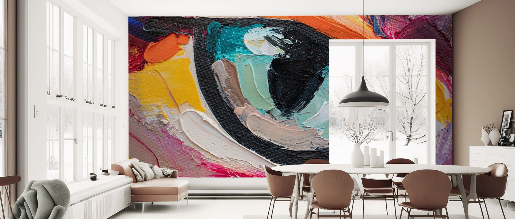 Desert Flair Pink Circle Wallpaper reflects natural balance, with patterns shaped by desert charm. Its tones remain subtle yet expressive, enhancing bedrooms, offices, or living rooms. The design conveys modern artistry while remaining calm. 