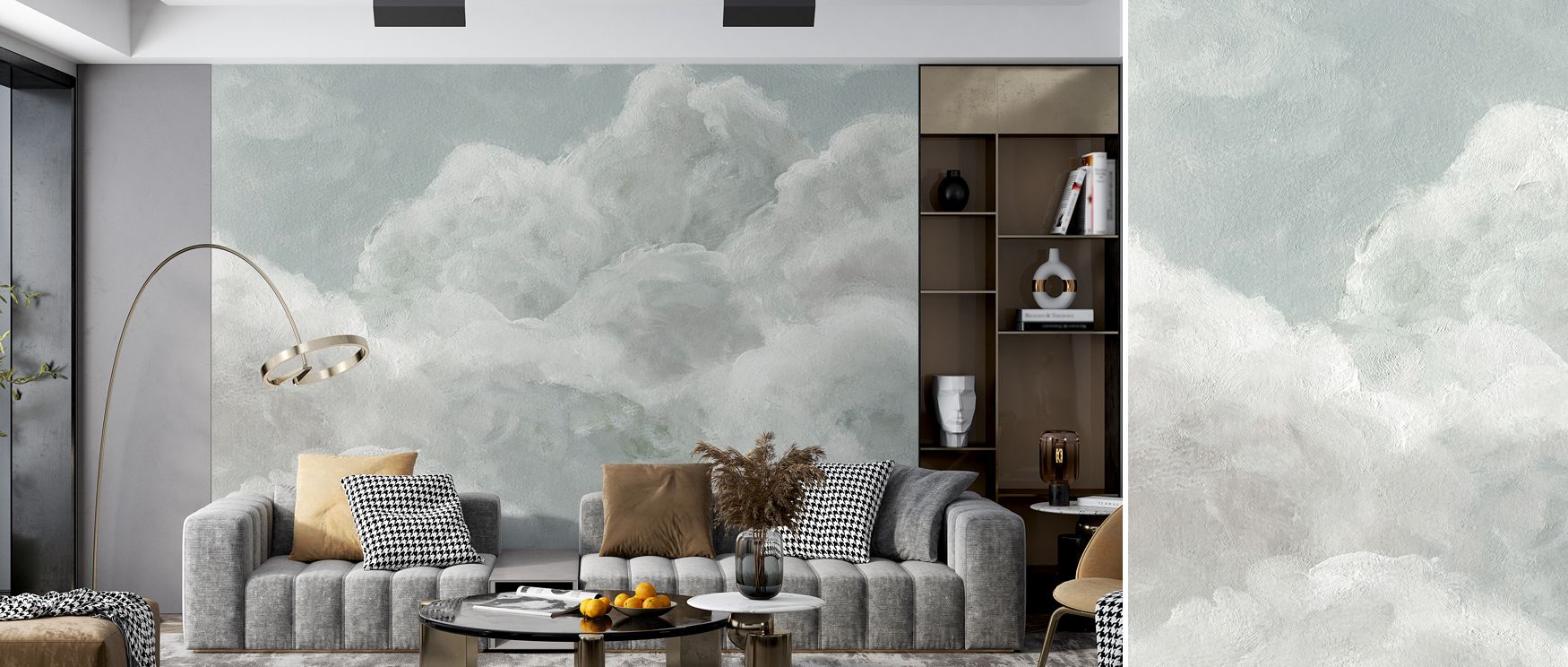 Dreaming in Clouds Wallpaper enriches interiors with lightness, where patterns suggest calmness. Its atmosphere builds balance, shaping living rooms, offices, or bedrooms with artistic refinement. 